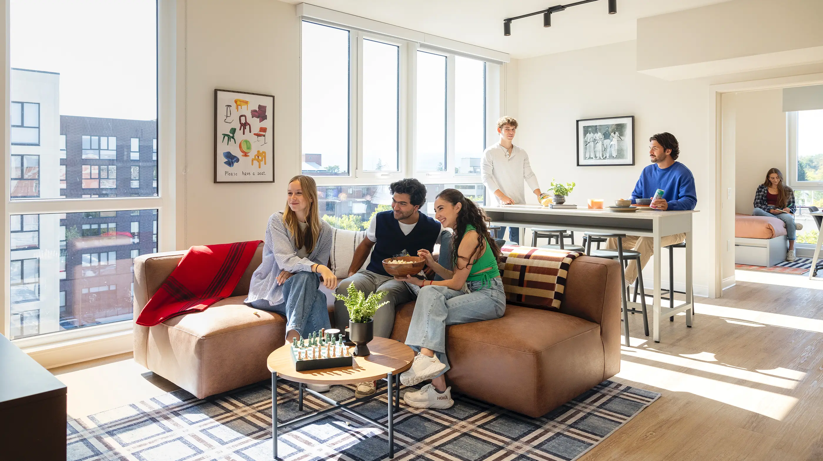 a group of friends sitting on a couch